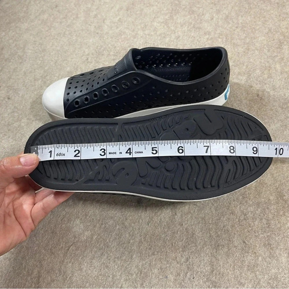Native Jefferson Black White Slip On Comfort Water Shoes Unisex Mens 5 Womens 7 - Picture 12 of 13